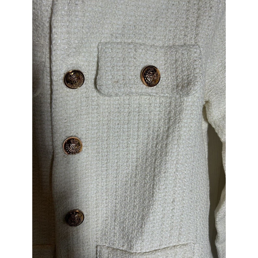 ZUOLAILIN Women’s Tweed Short Blazer Jacket Size M - Picture 5 of 8